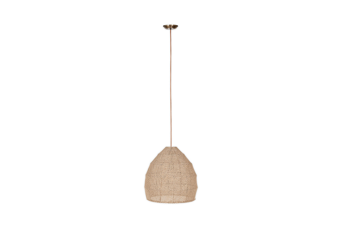 Pendentif en jute tissé Jahari - Naturel