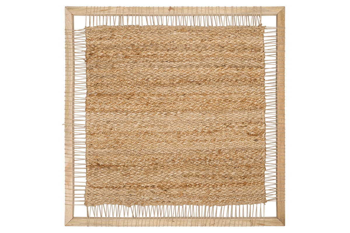 Art mural en jute tissé Pemali - Naturel