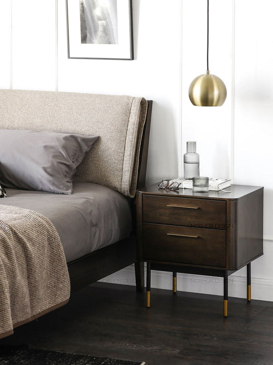 Table de chevet nordique en bois massif GABRILLE Chicago HILTON