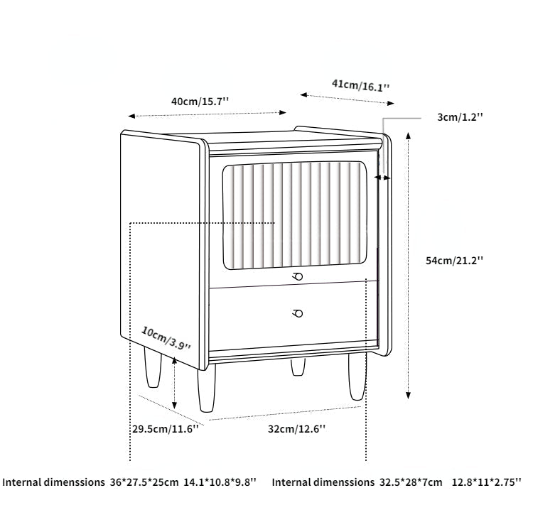 Armoire de rangement/table de chevet Aeron