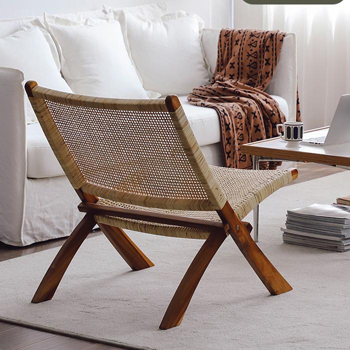 Chaise pliante en rotin Malcolm