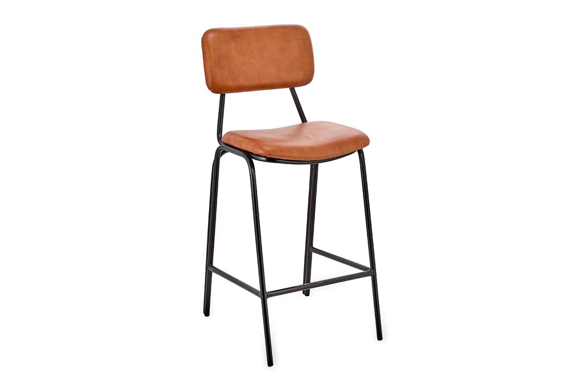 Chaise de bar en cuir Sotta
