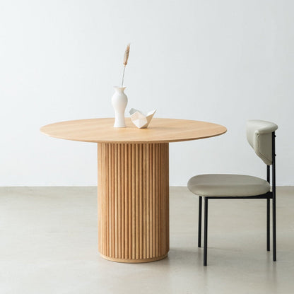 Table à manger ronde en bois massif Marie 