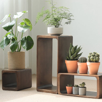 Table d'appoint de rangement en bois massif Harmoni 