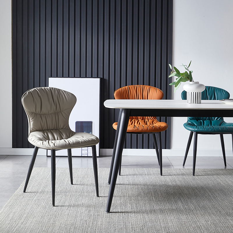 Chaise de salle à manger en cuir Gustavo (lot de 2) 