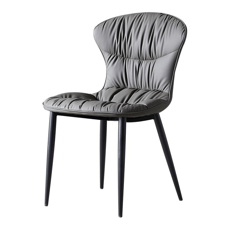 Chaise de salle à manger en cuir Gustavo (lot de 2) 