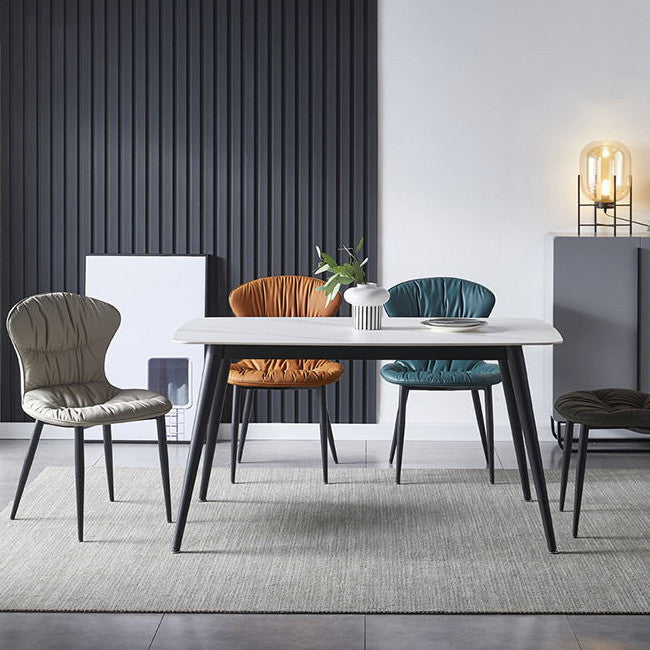 Chaise de salle à manger en cuir Gustavo (lot de 2) 