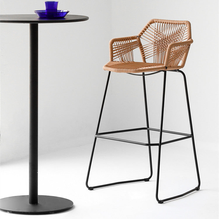 Tabouret de bar en rotin plastique Mackin (lot de 2) 