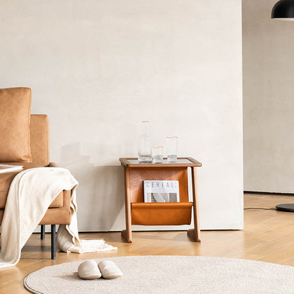 Table d'appoint en bois massif Burnes