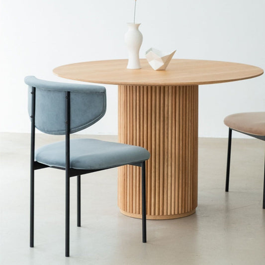 Table à manger ronde en bois massif Marie 