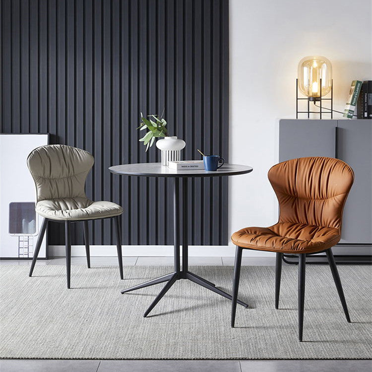 Chaise de salle à manger en cuir Gustavo (lot de 2) 