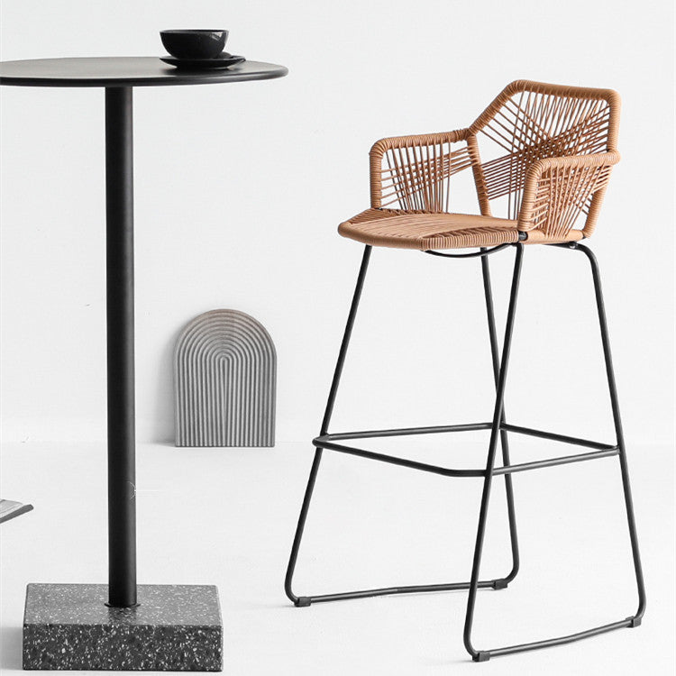 Tabouret de bar en rotin plastique Mackin (lot de 2) 