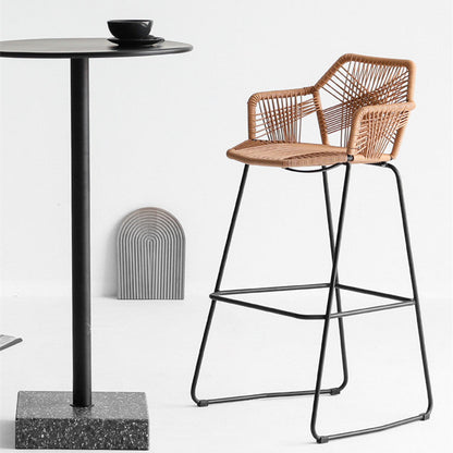 Tabouret de bar en rotin plastique Mackin (lot de 2) 