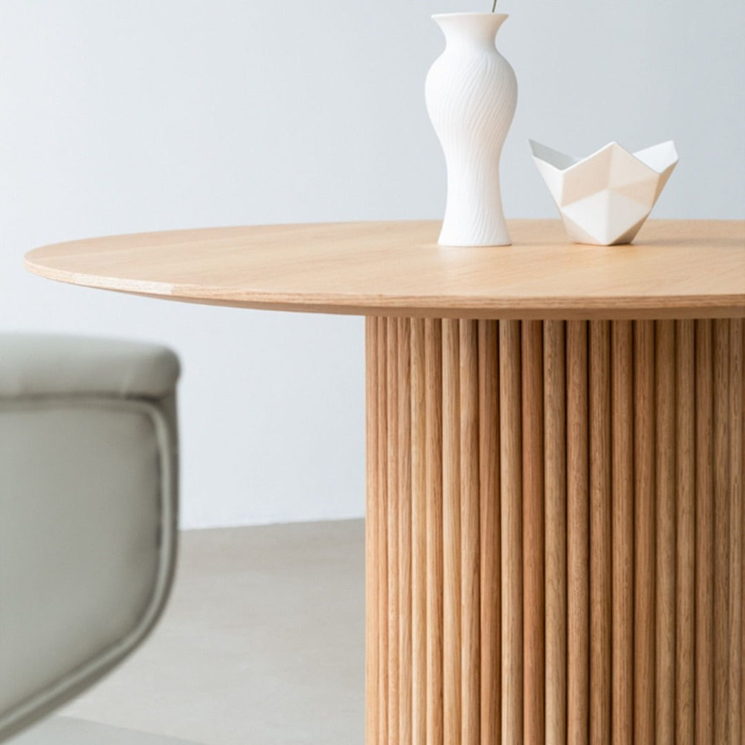 Table à manger ronde en bois massif Marie 