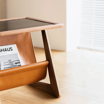 Table d'appoint en bois massif Burnes