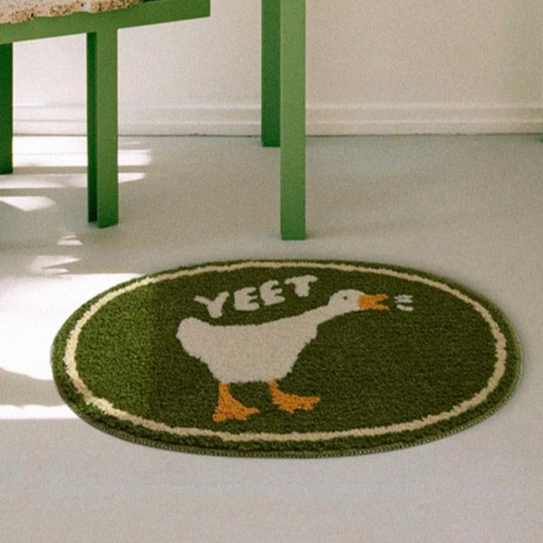 Tapis en forme de pied de canard