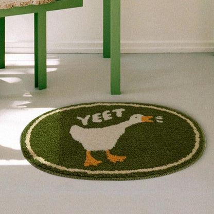 Tapis en forme de pied de canard