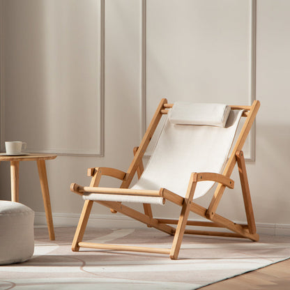 Chaise pliante en bois massif