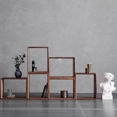 Bibliothèque/table d'appoint à transformation libre Lo Pan