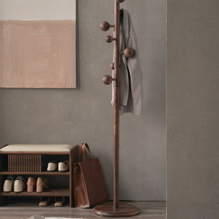 Porte-manteau à rivets en bois massif Artur