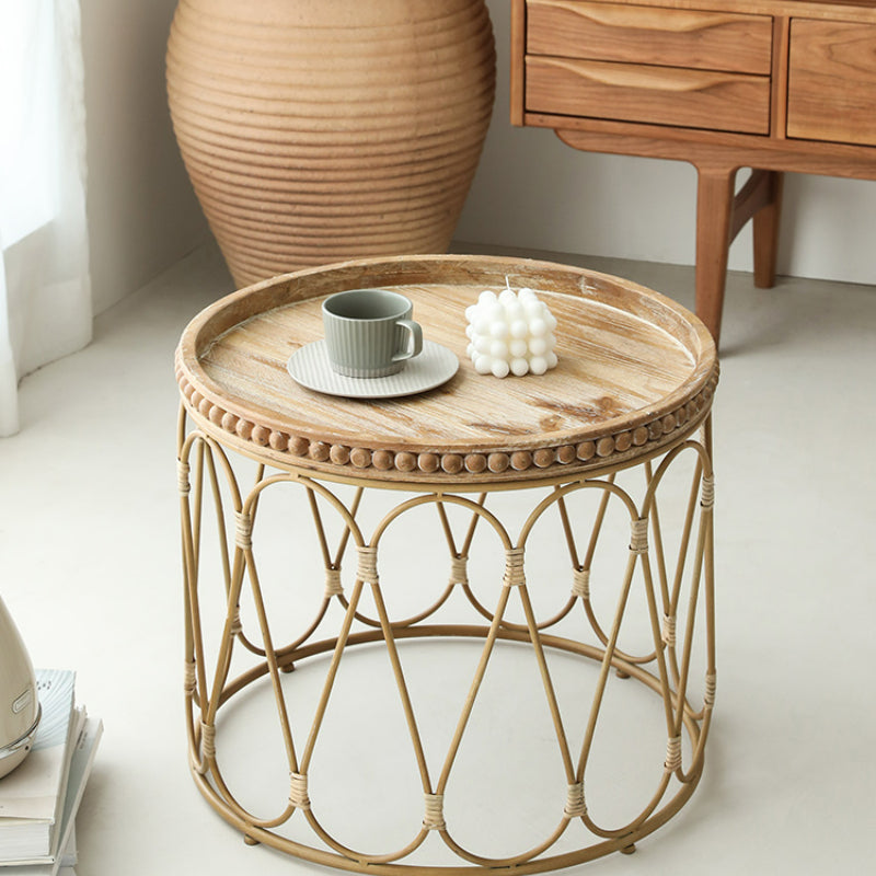 Table d'appoint ronde en rotin Herdis