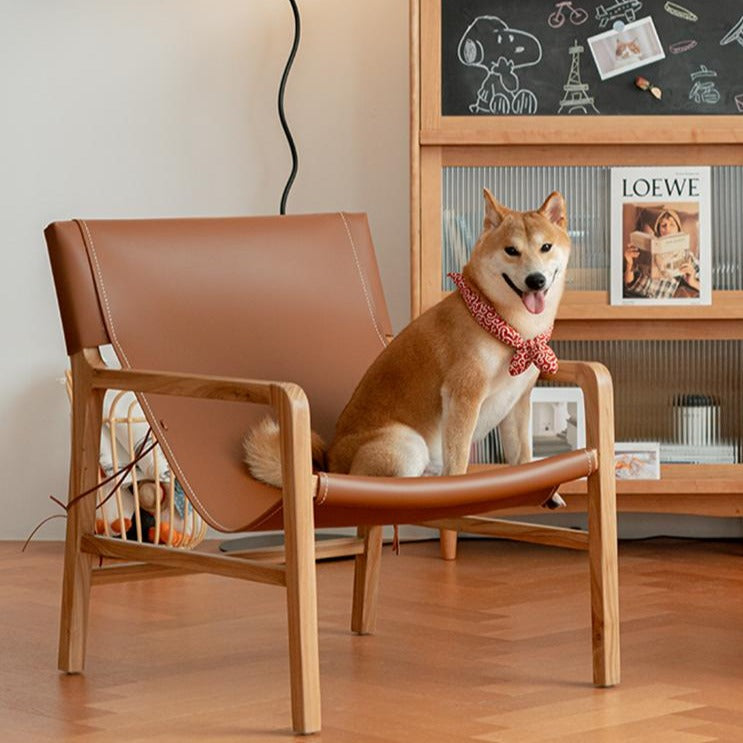 Fauteuil simple en similicuir Guertin 