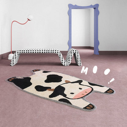 Tapis de zone à motif de vache volante