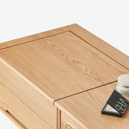 Coiffeuse et tabouret Freya en bois massif 