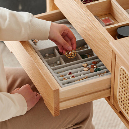 Coiffeuse et tabouret Freya en bois massif 