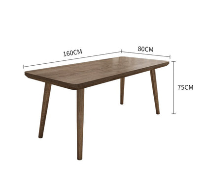 Table à manger minimaliste ADALINE nordique tout en bois massif 