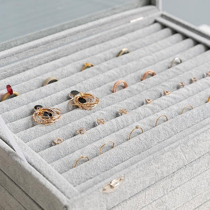 Boîte à bijoux avec plateau en faux verre