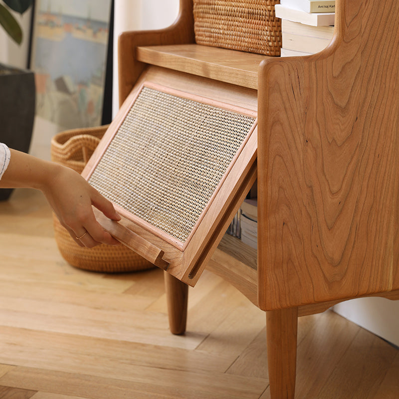 Table de chevet Hrasky 1 tiroir en bois massif 