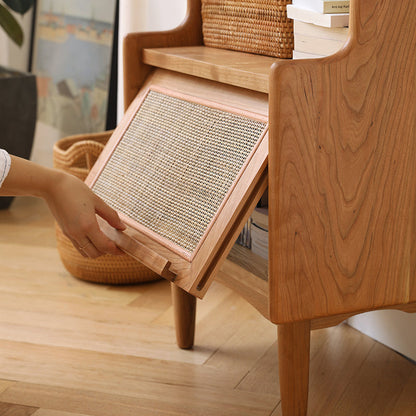 Table de chevet Hrasky 1 tiroir en bois massif 