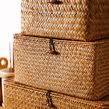 Panier de rangement en jonc de mer Alkire