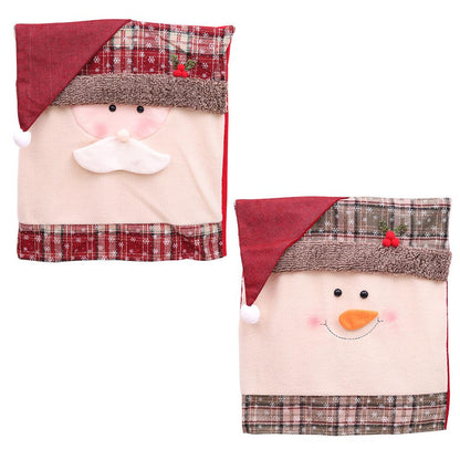 Housse de chaise de Noël (lot de 2) - Bonhomme de neige