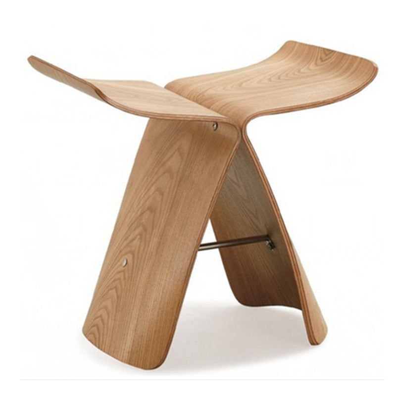 Tabouret d'appoint papillon en bois courbé