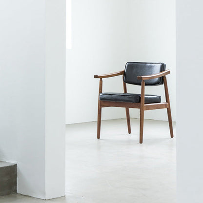 Fauteuil rembourré en bois massif Eastyle