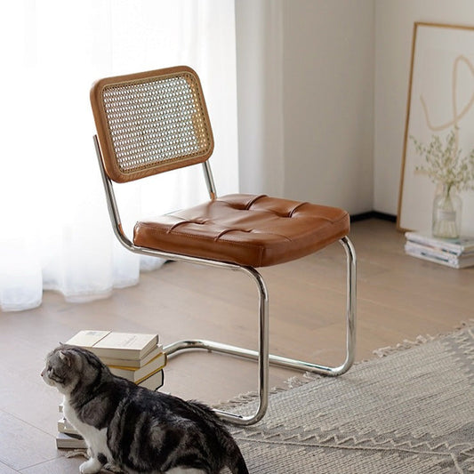 Chaise d'appoint en cuir véritable Londyn (lot de 2) 