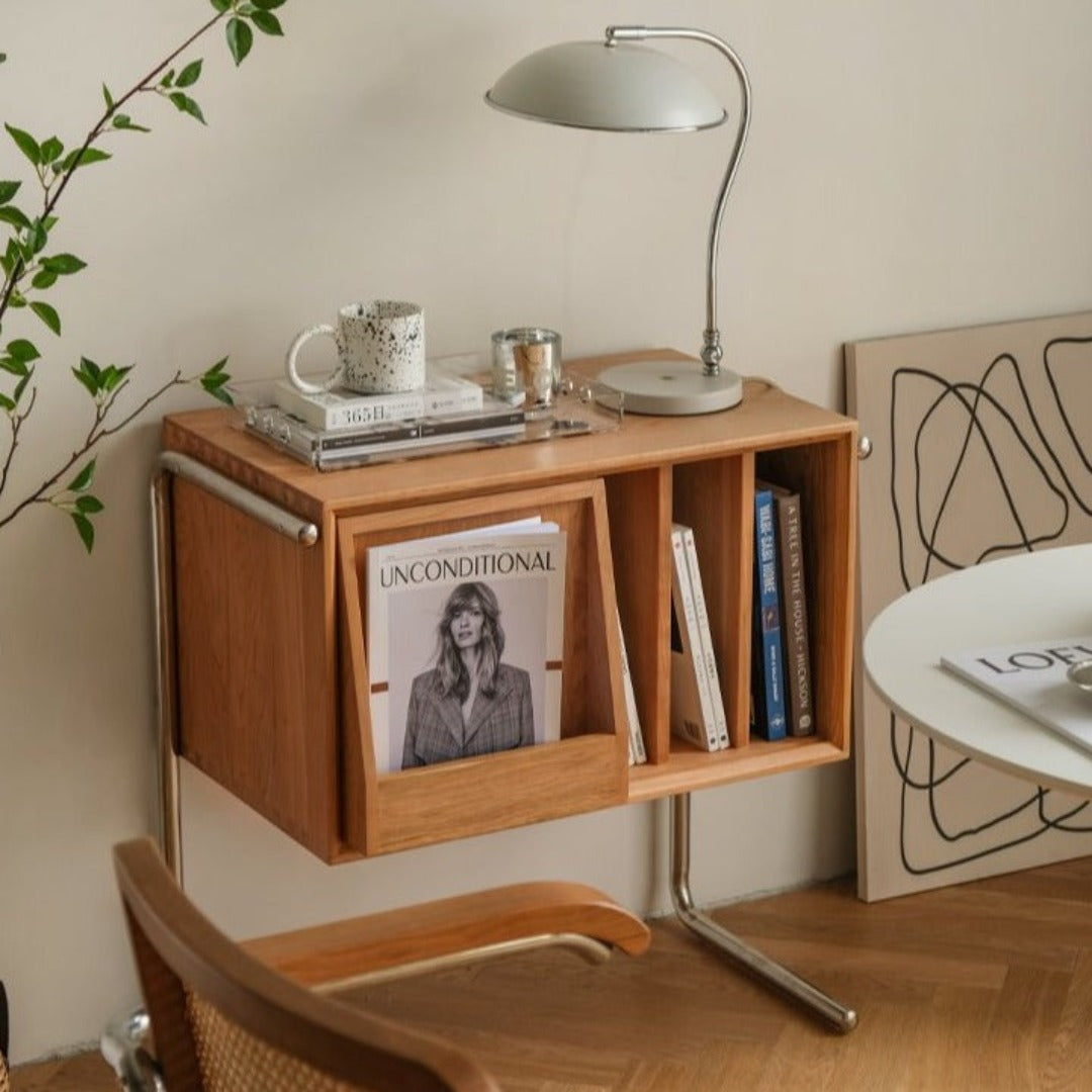 Meuble d'appoint/table d'appoint Jacky en bois de cerisier massif 