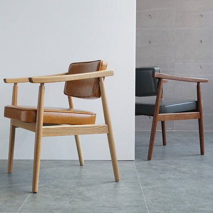 Fauteuil rembourré en bois massif Eastyle