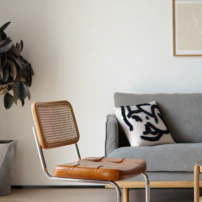 Chaise d'appoint en cuir véritable Londyn (lot de 2) 