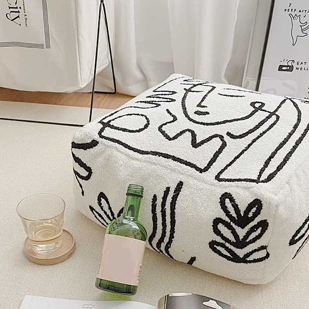 Pouf rond de sol Gaven