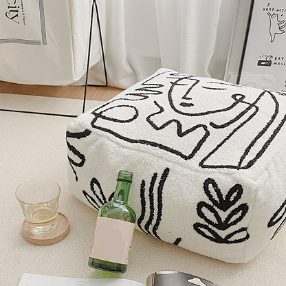 Pouf rond de sol Gaven