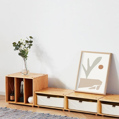 Armoire de rangement empilable multifonctionnelle Aguiar