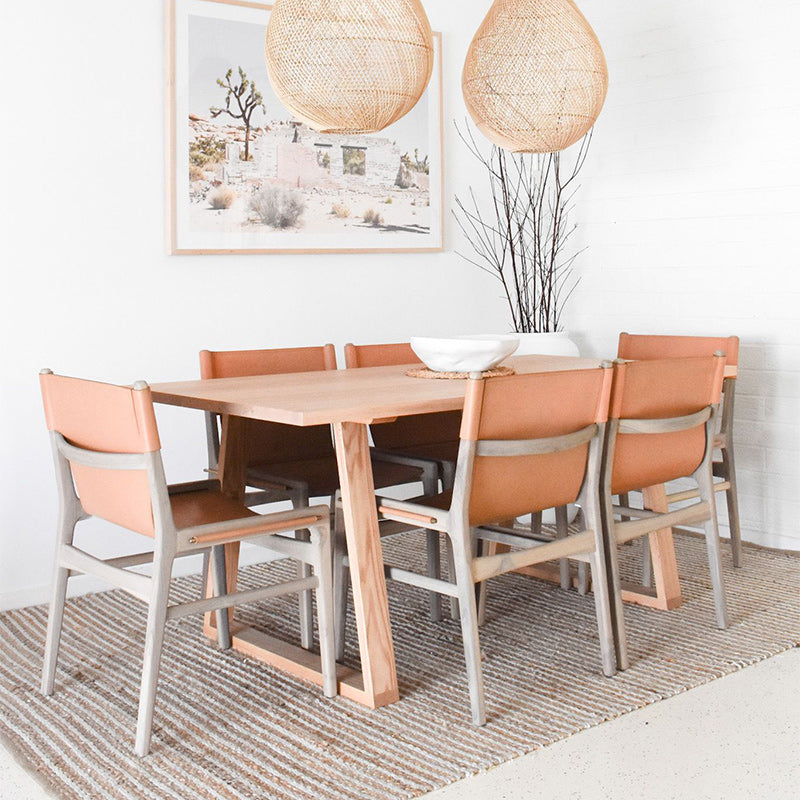 ANGELA TOKYO SHERATON Table à manger japonaise en bois massif