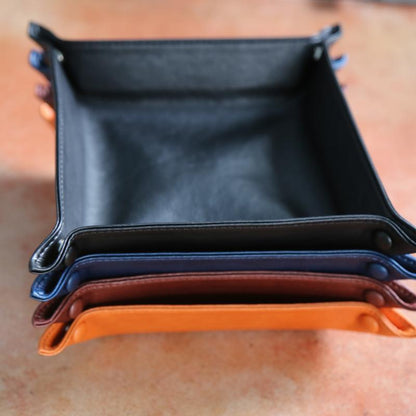 Coffre de rangement contemporain en cuir ADELMO