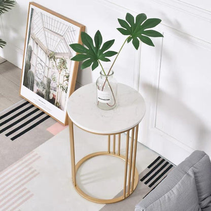 Table d'appoint contemporaine avec plateau en marbre ELIANA