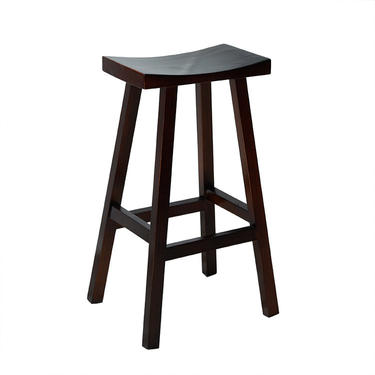 Tabouret de bar haut Luca en bois massif, chaise haute de café BR 067 WD