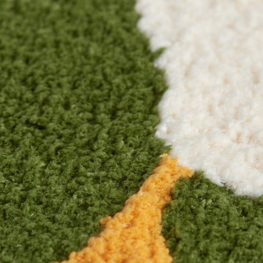 Tapis en forme de pied de canard