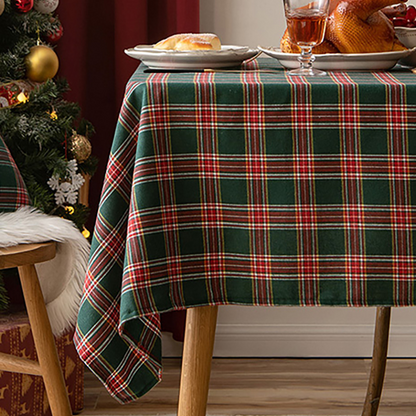 Nappe de Noël à carreaux vichy